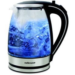 Mellerware Kettle 360 Degree Cordless Glass Silver 1.8L 2200W "Azure" - Image 1