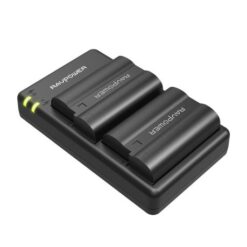 RAVPower Dual 2100mAh Nikon EN-EL15 Replacement Battery Charging Dock Set - Image 1