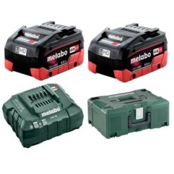 Metabo - 2 x Batteries (5.5Ah) and Charger Combo Set in MetaLoc Case - Image 1