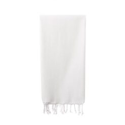 Turkish Bath / Beach Towel - Elim (100x180cm) - White - Image 1