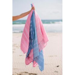 Turkish Bath / Beach Towel - Elim (100x180cm) - White - Image 5