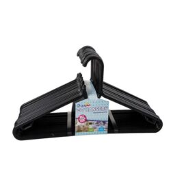 Black Clothes Hangers Plastic - 20 Piece Per Pack - 2 Packs - Image 1