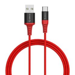 Orico Type-C 1m Aramid Cable - Red - Image 1
