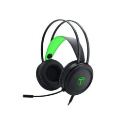 T-Dagger Ural Green Lighting Gaming Headset w/ Gooseneck Mic - Black/Green - Image 1