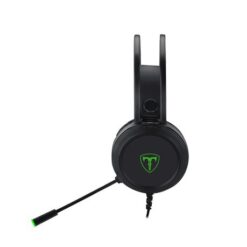 T-Dagger Ural Green Lighting Gaming Headset w/ Gooseneck Mic - Black/Green - Image 2