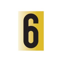 Tower Adhesive Reflective Number Sign - Large 6 - Image 1
