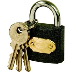 Moto-Quip - Tri Circle Iron Standard Padlock - 3.2cm - Image 1