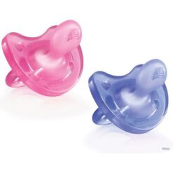 Chicco - Soother Physio Soft Silicone Soother - 6-12 Month - Set Of 2 - Pink - Image 1