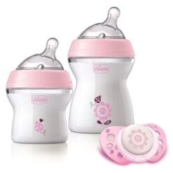 Chicco - Natural Feeling Feeding Gift Set - Pink - Image 1