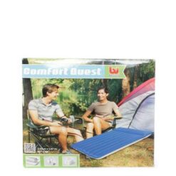 Bestway - Canvas-Feel Camping Queen Mattress - Blue - Image 1