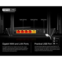 Totolink 1200MB 2.4G/5G Dual Band Gigabit WiFi Router - A3002RU - Image 3