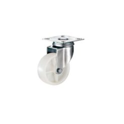 Tradequip - White Nylon Castor with Top Swivel Fixed Plate 65mm - Image 1