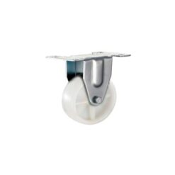 Tradequip - White Nylon Caster with Fixed Wheel 65mm - Image 1