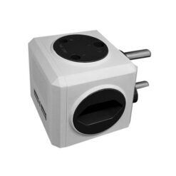 Dual USB charger with multi sockets - Grey - Image 1