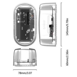 Orico USB-C 2.5"/3.5" HDD|SSD Dock Transparent - Image 3