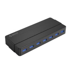 Orico 7 Port USB3.0 HUB with power supply - Black - Image 1