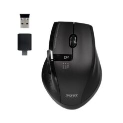 Port Connect Wireless Silent Mouse - Black - Image 1