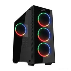 Redragon SIDESWIPE RGB ATX Gaming Chassis - Black - Image 1