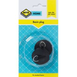 MTS Home 2 Piece Basin Rubber Plug - Black - Image 1