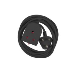 Electricmate 10A 3m Extension Lead - Black - Image 1