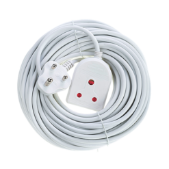 Electricmate 10A 20m Extension Lead - White - Image 1