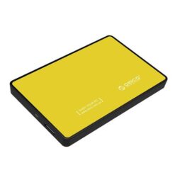 Orico 2.5" USB3.0 External HDD Enclosure - Silver - Yellow - Image 1