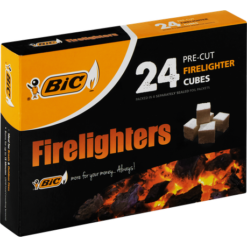 BIC Firelighters Pre-cut 24 Cubes, Safe and Easy to Use - Image 1