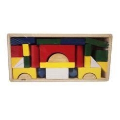 Fine Motor Skills Building Blocks Set in Wooden Box - Small (18cm x 8cm) - Image 1