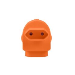 Electricmate Twin Euromate Adaptor Loose Orange - Image 1