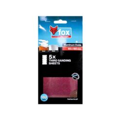 FOX Sanding Sheet 1/3 Hook & Loop 180G (5) - Image 1