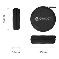 Orico Round Headphone Cable Case - Black - Image 4