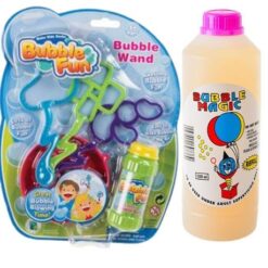 Bubble Wand Set & Bubble Liquid Refill Container (1L) Combo - Image 1