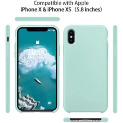 CellTime™ iPhone X / XS Shockproof Silicone Cover Soft Feel - Open Bottom - Midnight Green - Image 12