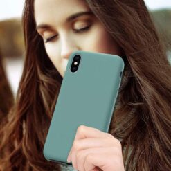 CellTime™ iPhone X / XS Shockproof Silicone Cover Soft Feel - Open Bottom - Midnight Green - Image 28