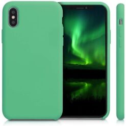 CellTime™ iPhone X / XS Shockproof Silicone Cover Soft Feel - Open Bottom - Midnight Green - Image 35