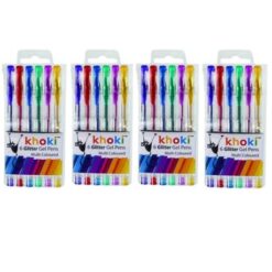 Khoki - Bulk Pack Of 4 Novelty Gel Glitter Pens -Assorted Colours (24Pcs) - Image 1