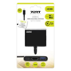 Port Connect 30cm Type-C to HDMI 60W PD Power Dock - Black - Image 2