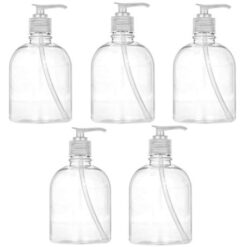 Source Direct - Plastic Gel / Soap /Liquid Pump Dispenser 500ml - Pack of 5 - Image 1