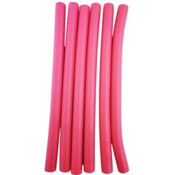 Health Glow - Pack Of 6 Flexible Rod Type Hair Curlers - Pink  (25cm) - Image 1