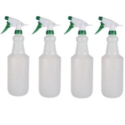 SourceDirect -Pack Of 4 Plastic Trigger Sprayer Bottle -Transparent (900ml) - Image 1