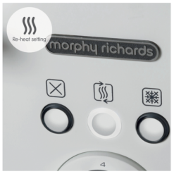 Morphy Richards Toaster 4 Slice Stainless Steel White 1500W "Illumination" - Image 3