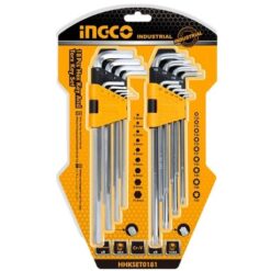 Ingco - Hex Key And Torx Key Set - Extra Long Arm (18 Piece Set) - Image 1