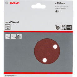 Best Wood+Paint random orbital sanders 150 mm 60 6 holes 5 Piece - Image 1