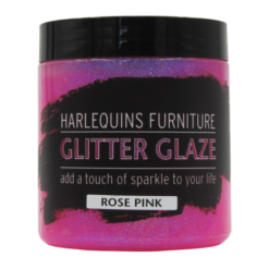 Harlequin - Glitter Glaze Paint For Furniture and Walls - 450ml - Rose Pink - Image 1