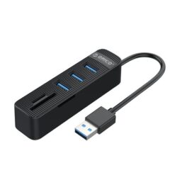 Orico 3 Port USB3.0 Hub with Card Reader - Black - Image 1