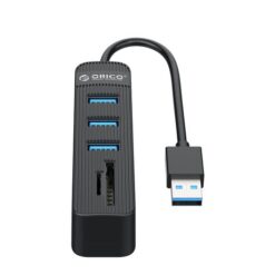 Orico 3 Port USB3.0 Hub with Card Reader - Black - Image 2