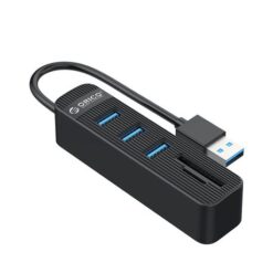 Orico 3 Port USB3.0 Hub with Card Reader - Black - Image 3