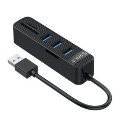 Orico 3 Port USB3.0 Hub with Card Reader - Black - Image 4