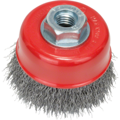 Wire Cup Brush 70 mm, 0,3 mm, M14 Angle Grinder, Crimped Wire - Image 1