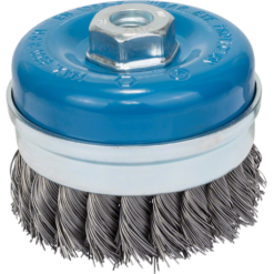 Wire Cup Brush 90 mm, 0,5 mm, M14 Angle Grinder, Knotted Wire - Image 1